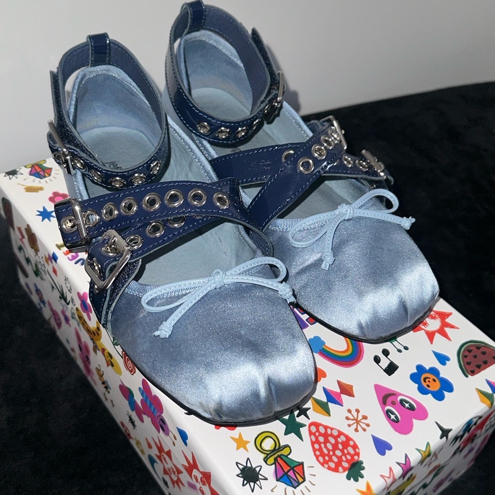Jeffrey Campbell Blue Choreo Ballet Flats